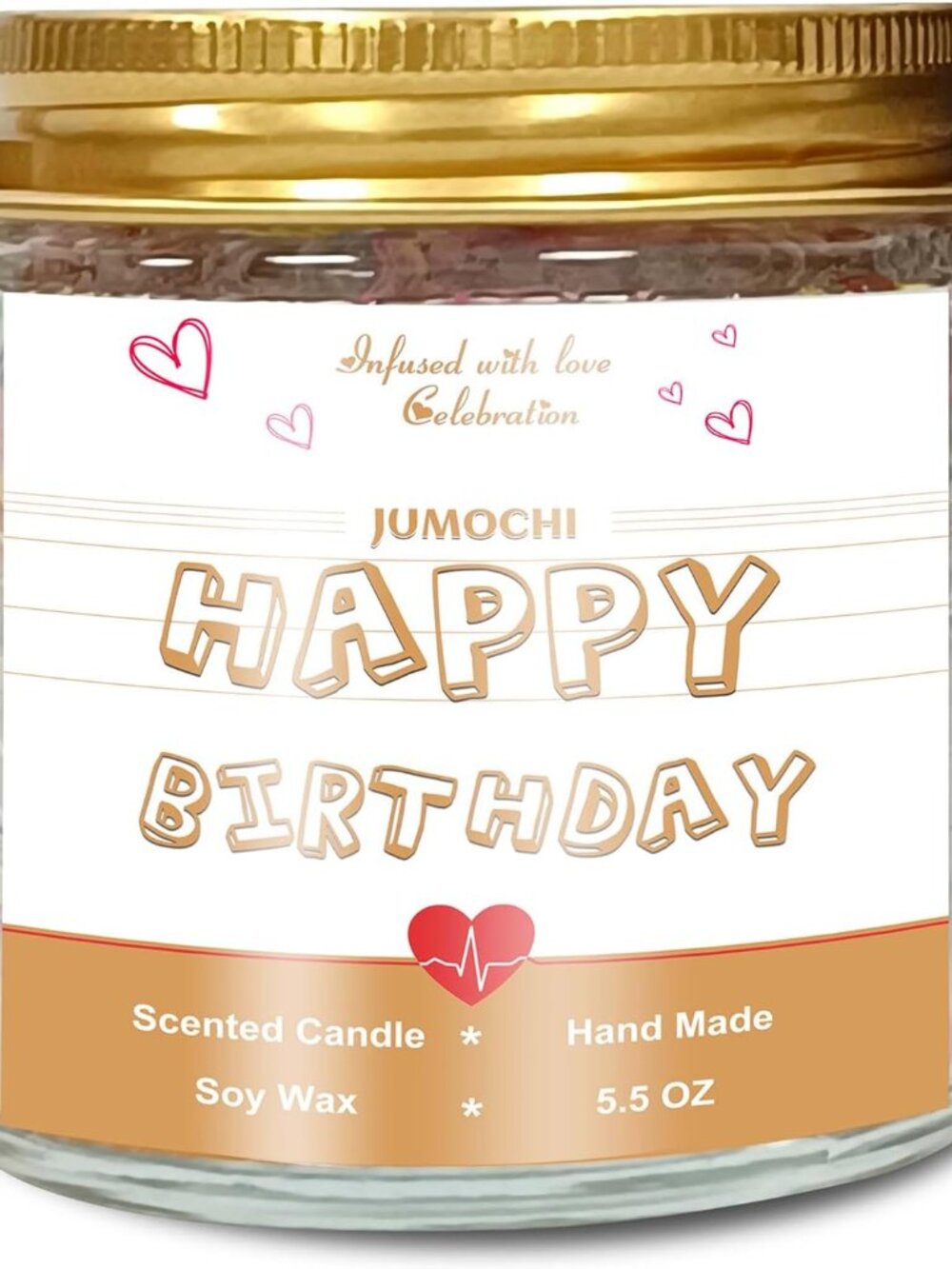 Lavendar Scented Happy Birthday Candle